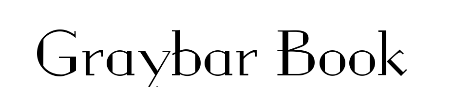 Graybar Book cкачати шрифт безкоштовно